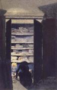 Felix Vallotton Woman Searching through a cupboard china oil painting artist